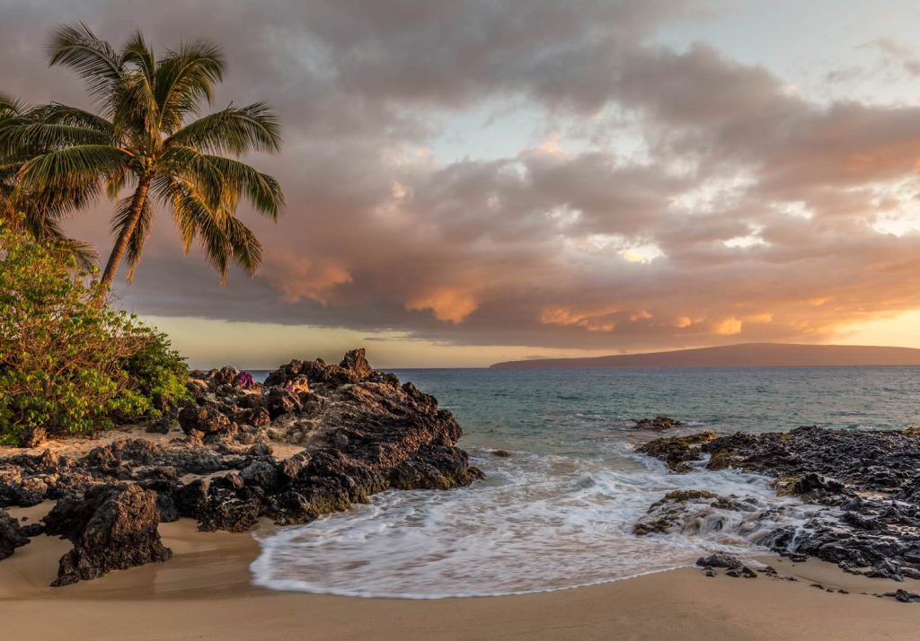 Beach cloudy landscape nature