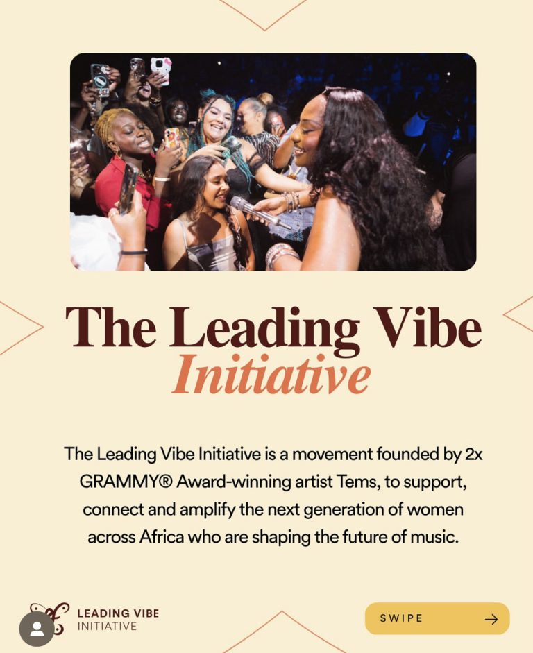 The Leading Vibe Initiative  by GRAMMY® Award-winning artist Tems